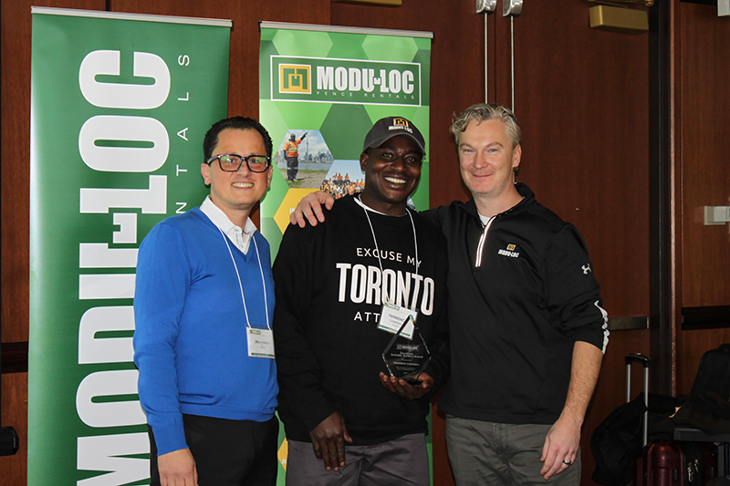 Terrence Campbell won the Excellent, Reliable Service award