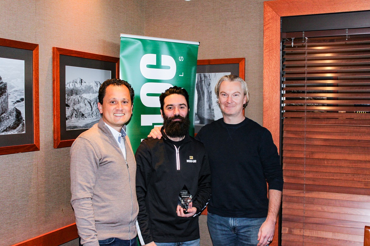 Pedro Trindade accepting the Family & Well-being Award